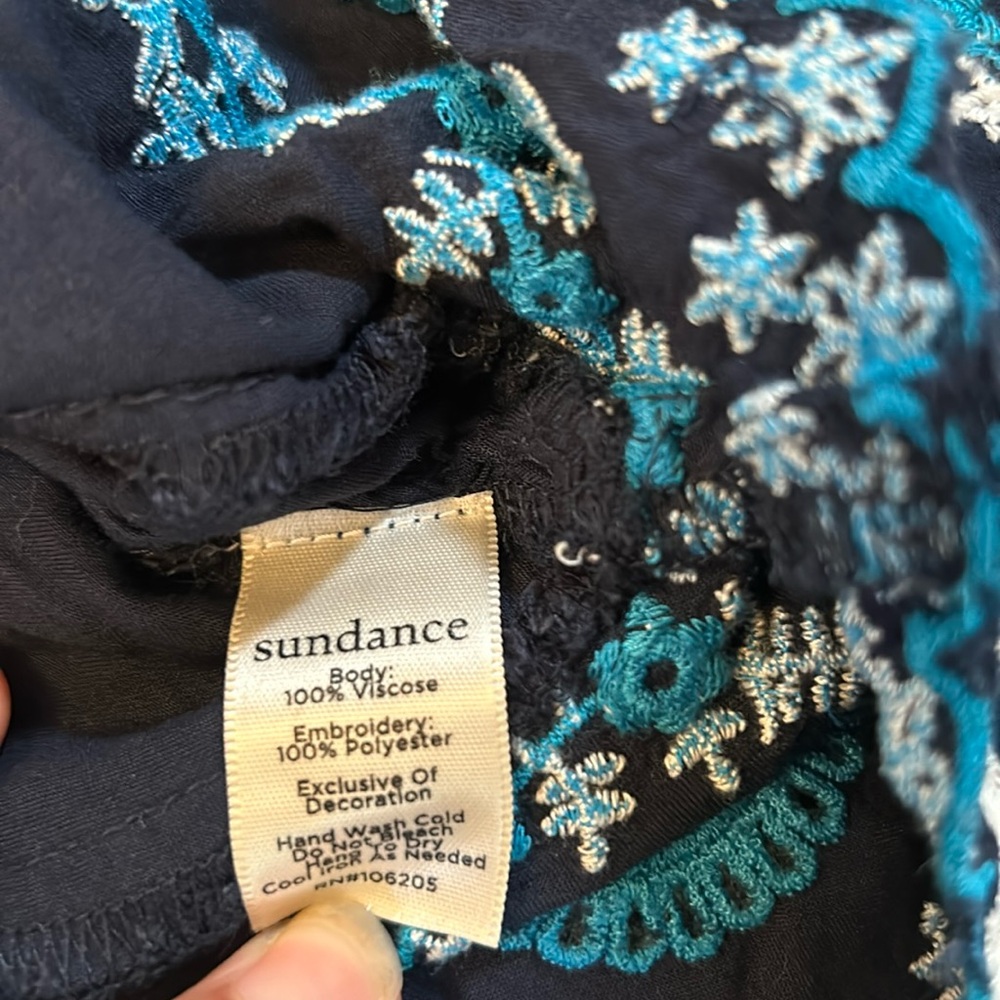Navy Blue Floral Women's Top - Picture 6 of 7